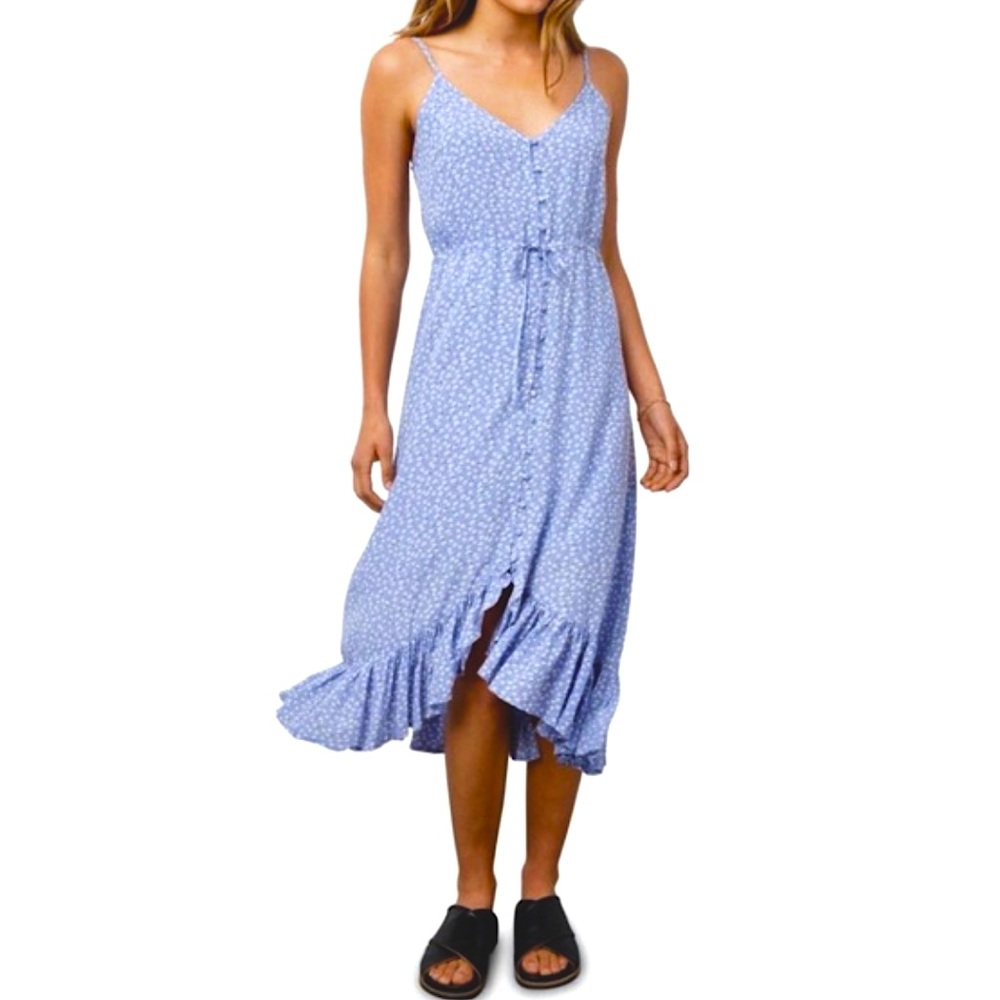 NWOT Rails Frida Midi Dress - Light Blue Daisy